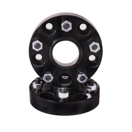 Rugged Ridge 07-18 JEEP WRANGLER WHEEL SPACER PAIR, BLACK 5 ON 5 1.5IN SPACER 15201.05
